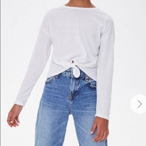 Girls Ribbed Knotted Top (Kids) NEW WITH TAG